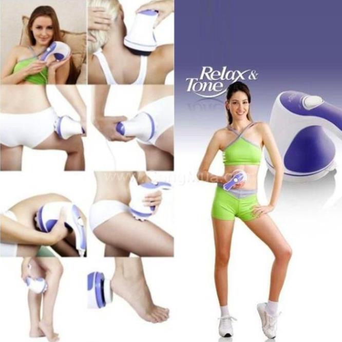 Máy massage cầm tay Relax and Spin Tone 5 Đầu - Đánh Tan Mỡ Bụng, Giảm Nhức Mỏi [Bảo Hành 1 Đổi 1]