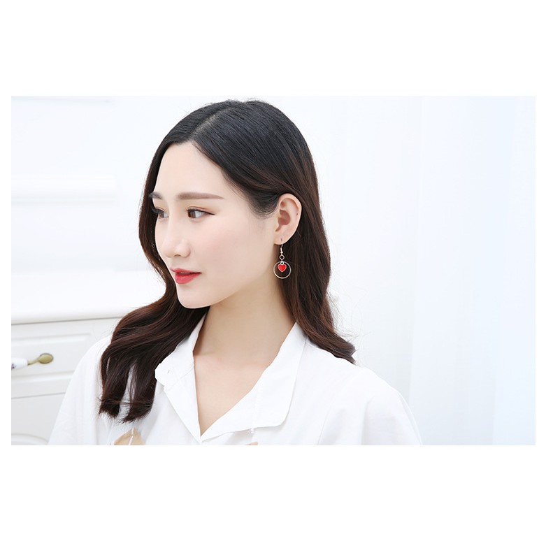 Khuyên tai nữ  mạ vàng trái tim