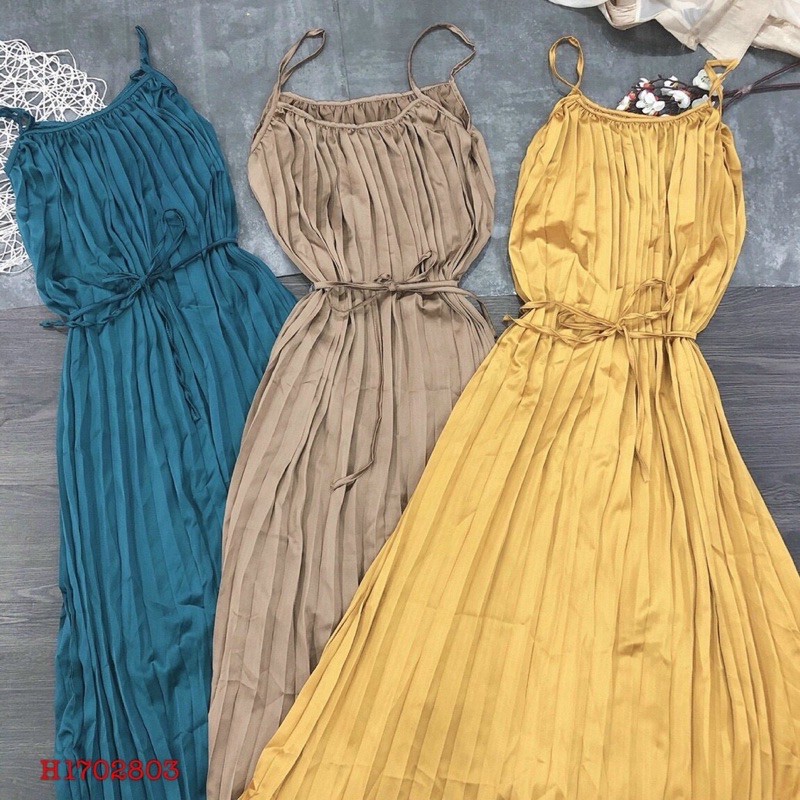 [ SIÊU HOT ] ❤️ Đầm Maxi Dập Ly Suông Rộng Siêu Xinh - Ảnh Thật Shop Tự Chụp