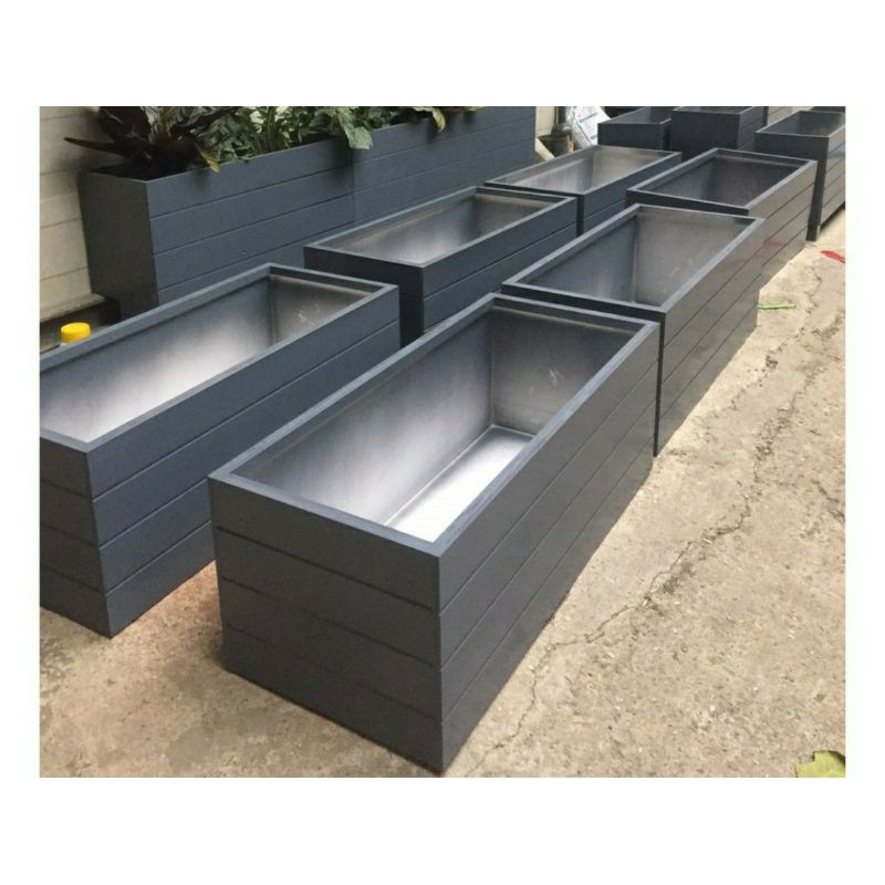 chậu composite chữ nhật 60x25x20 (kẻ sọc) Home Việt