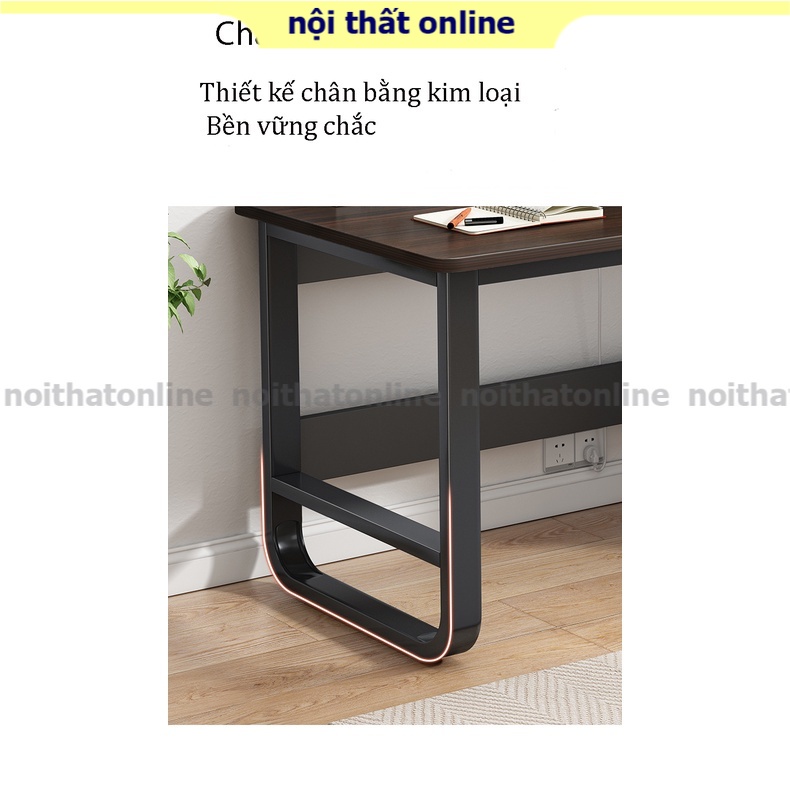 Bàn để máy tính cây kèm ngăn kéo có khóa, bàn làm việc mặt bàn kích thước lớn khung chắc chắn chống gỉ bền bỉ
