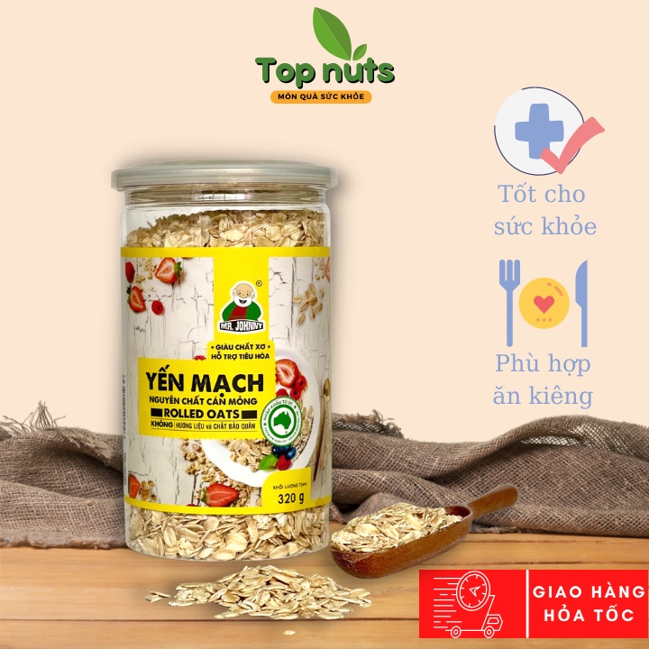 Yến Mạch Úc Tươi Cán Mỏng Hộp 320g, Yến Mạch Giảm Cân An Toàn Chính Hãng