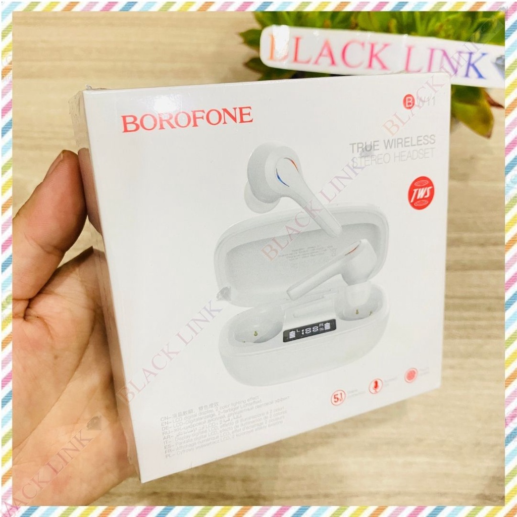 Tai Nghe Bluetooth TWS BOROFONE BW11 Không Dây Chính Hãng - Bass Mạnh Nhét Tai Chống Ồn Chơi Game Nghe Nhạc Đàm Thoại