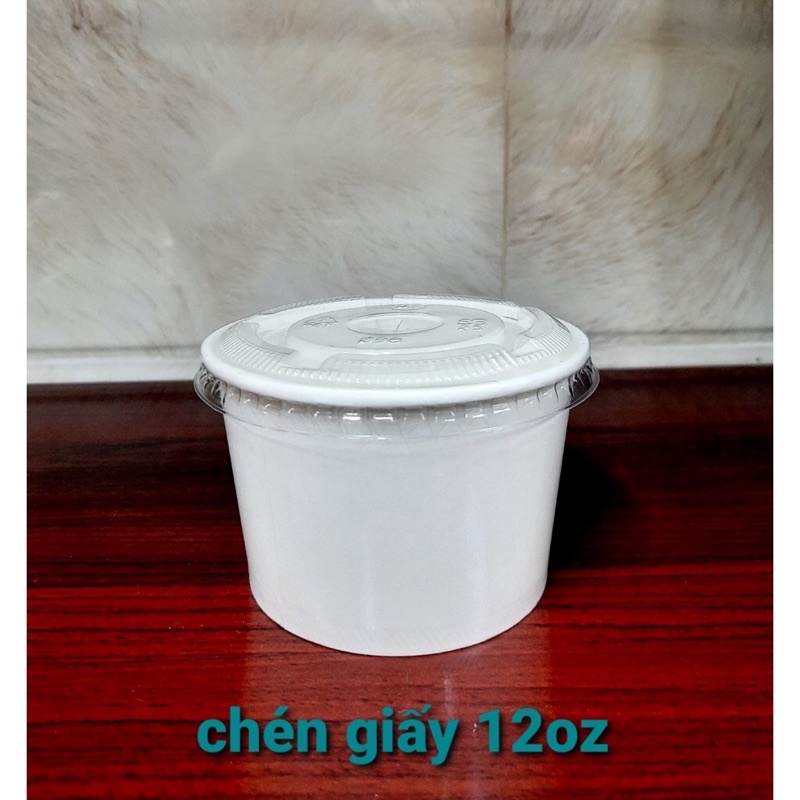 Chén giấy 12oz 320ml đựng chè, suop, tàu hủ 2PE