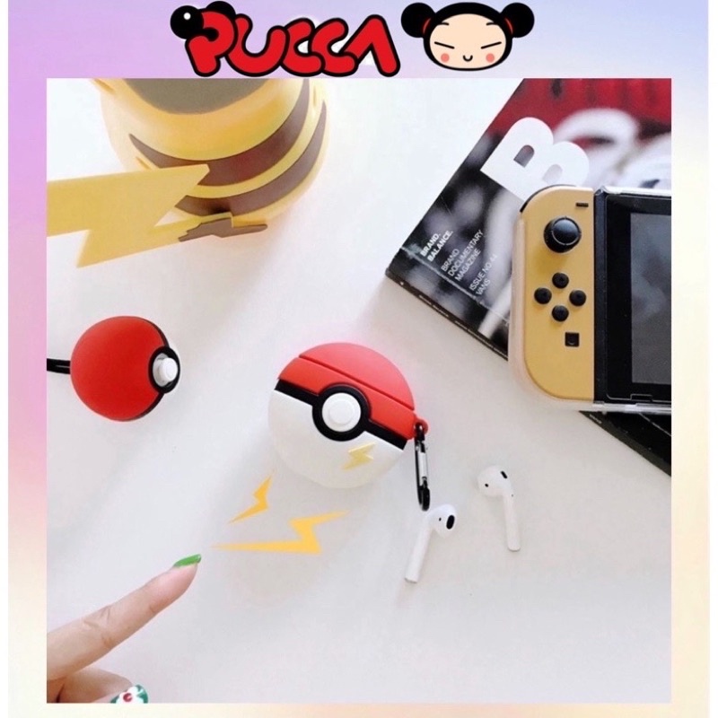 Vỏ Bảo Vệ Hộp Sạc Tai Nghe Airpods 1/Airpods 2 Pokemon