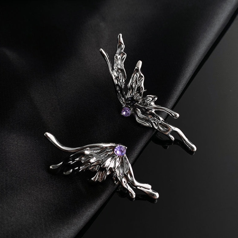 Khuyên Tai Hình Cánh Bướm Phong Cách Hip Hop Âu Mỹ Thời Trang