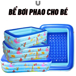 Bể bơi cho bé, hồ bơi trẻ em loại dày hình chữ nhật 1m2, 1m3 , 1m5, 1m8, 2m1 | 2 tầng, 3 tầng - unpublic