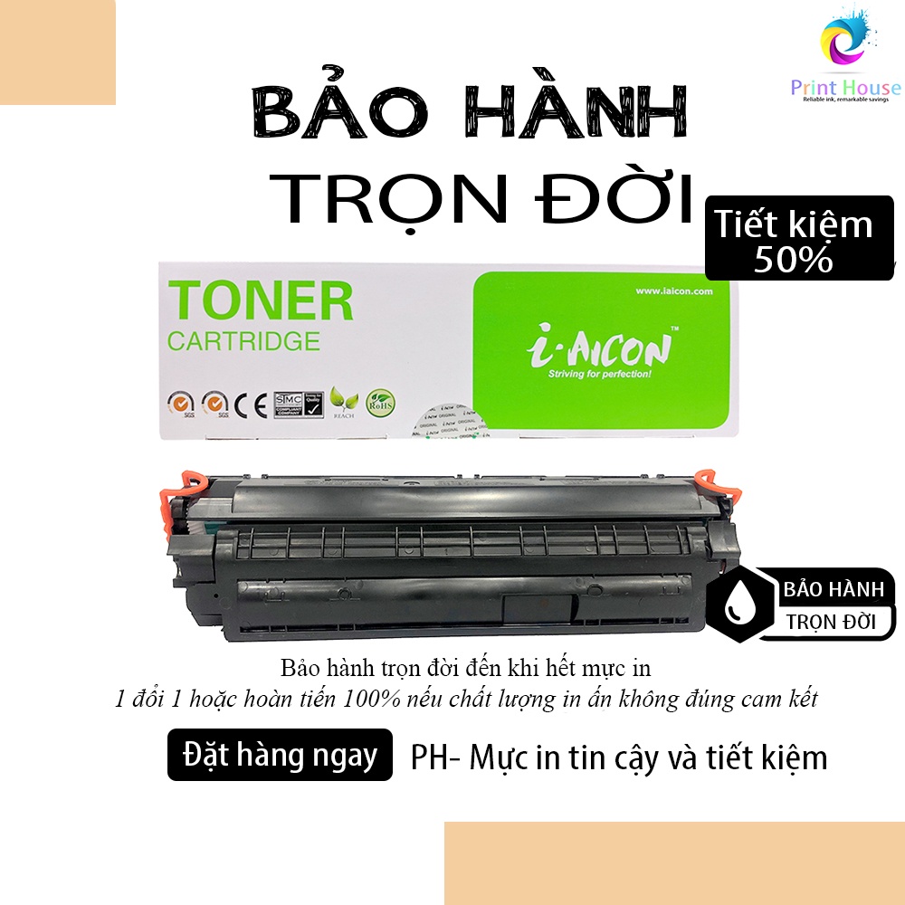 Hộp mực 83A  dùng cho máy in HP Canon Laser thương hiệu I-Aicon dung lượng 2200 trang in A4