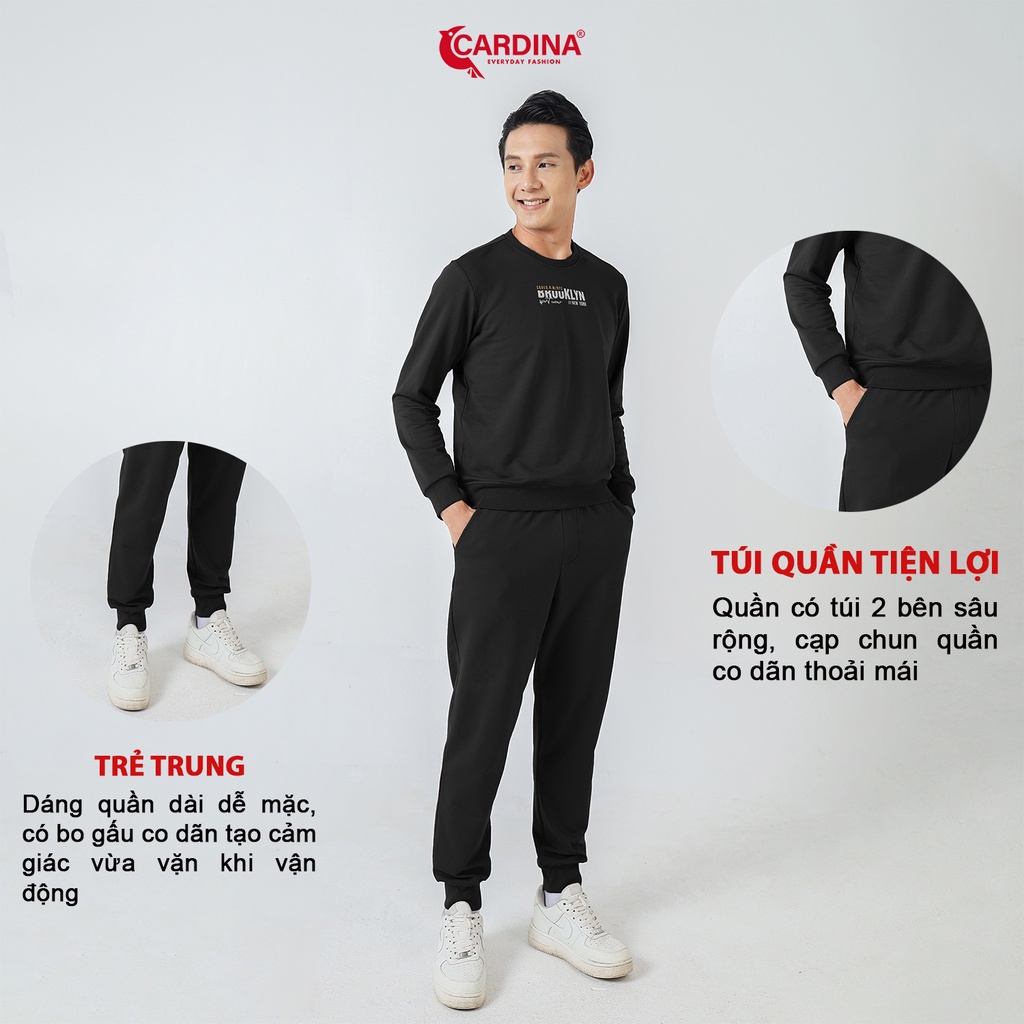 Bộ Thu Đông Nam 𝐂𝐀𝐑𝐃𝐈𝐍𝐀 Chất Nỉ Da Cá Cao Cấp In Chữ Kiểu Dáng Thể Thao Khỏe Khoắn Năng Động 2NiM03