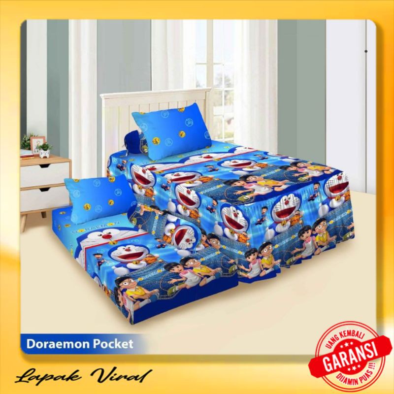 Ga Giường Vải Lanh In Hình Doraemon 2 Trong 1 Kích Thước 120x200. 3 Đơn