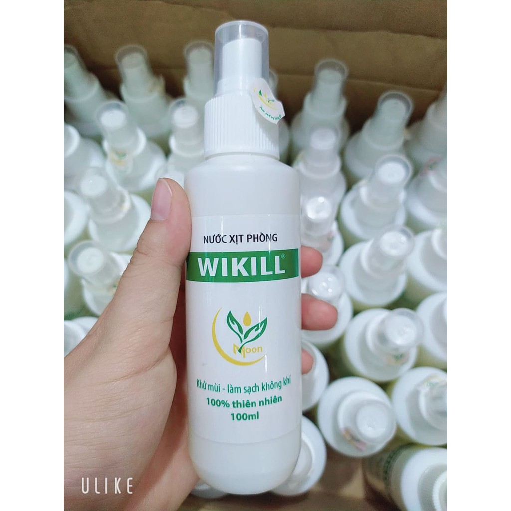 Nước xịt phòng tinh dầu sả chanh Vikill 100ml - 100% thiên nhiên đuỗi muỗi, khử mùi và làm sạch không khí hiệu quả