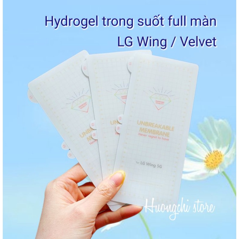 Miếng dán cho LG Wing/ Velvet trong suốt full màn