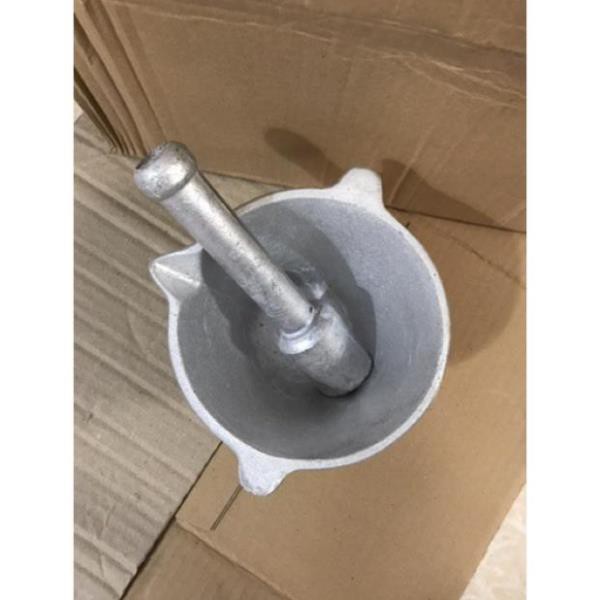 Bộ chày cối bằng gang trắng đúc nguyên khối, hàng dày dặn, loại 1
