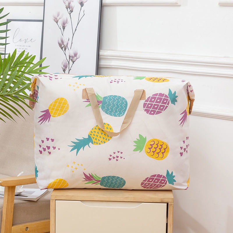 Túi Đựng Chăn Mền / Hành Lý Cỡ Lớn Có Khóa Kéo Chống Ẩm Họa Tiết Hoạt Hình Dễ Thương