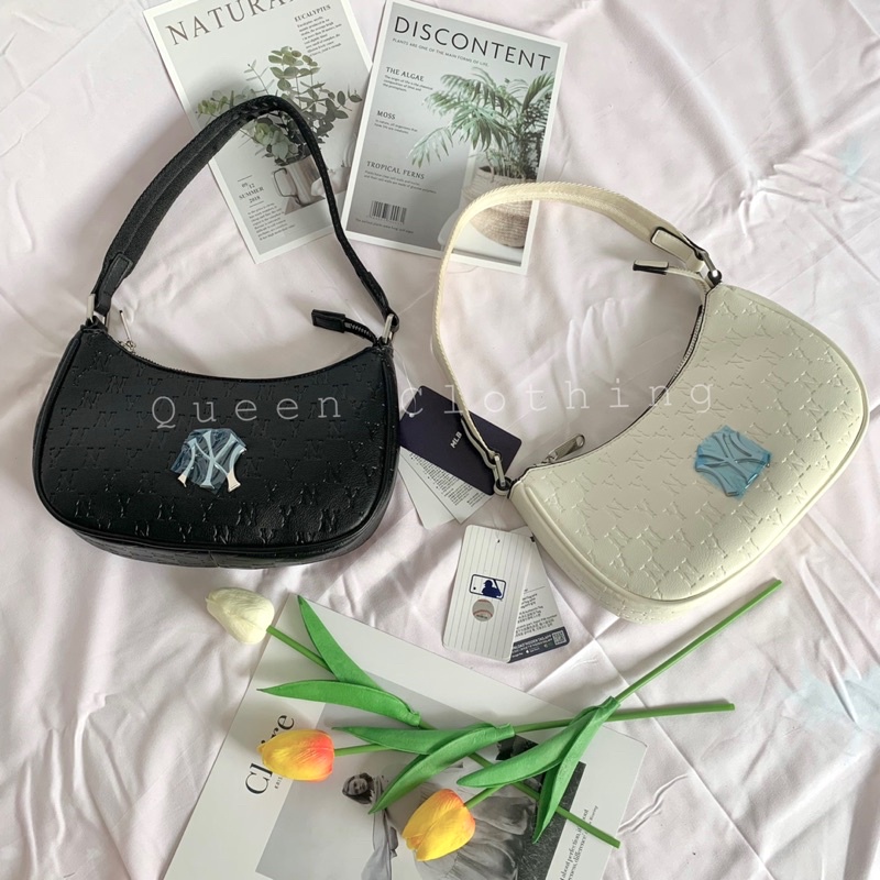 Túi kẹp nách da Monogram Embo Hobo Bag 2 màu đen/ trắng 1:1 siêu xịn