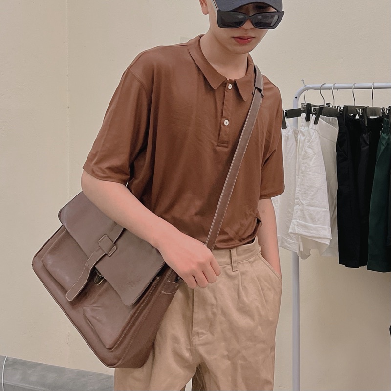 Áo Polo Cộc Tay Cotton Nam nữ Unisex Hàng thiết kế Siêu Hot