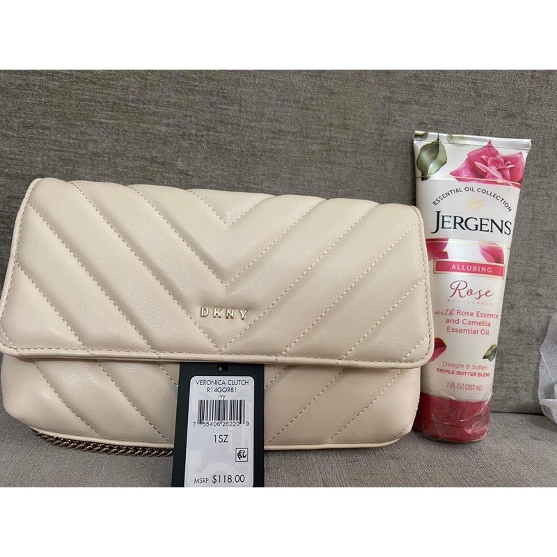 Túi DKNY Veronica Clutch Trắng Nhẹ Nhàng & Thanh Lịch