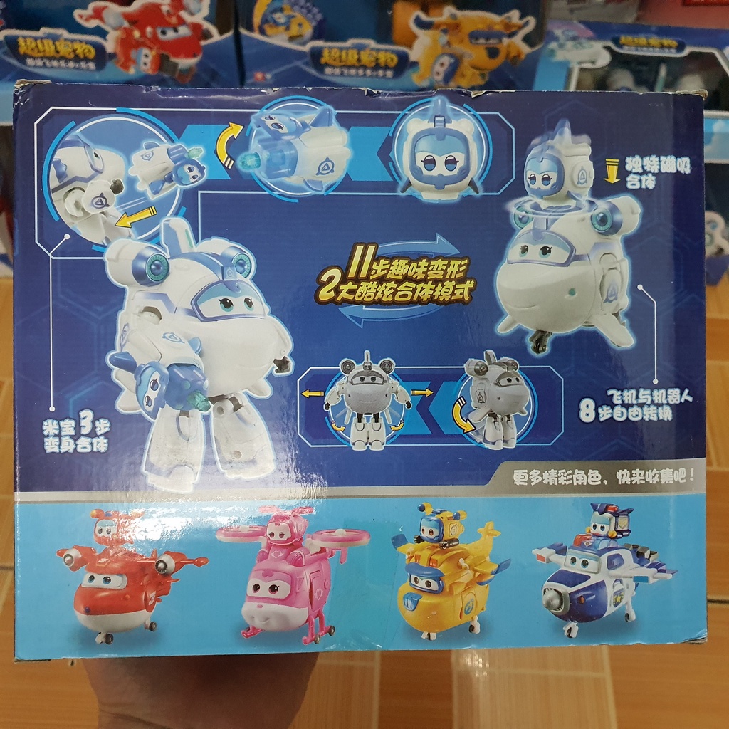 Đồ chơi super wings mô hình máy bay Astra siêu cấp cùng thú cưng mini