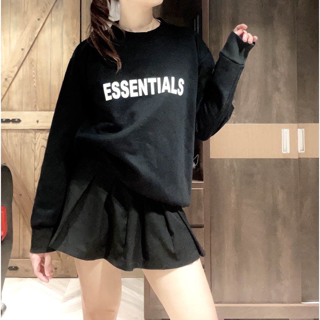 Sweater Essentials - Áo Nỉ Essentials Cổ Tròn