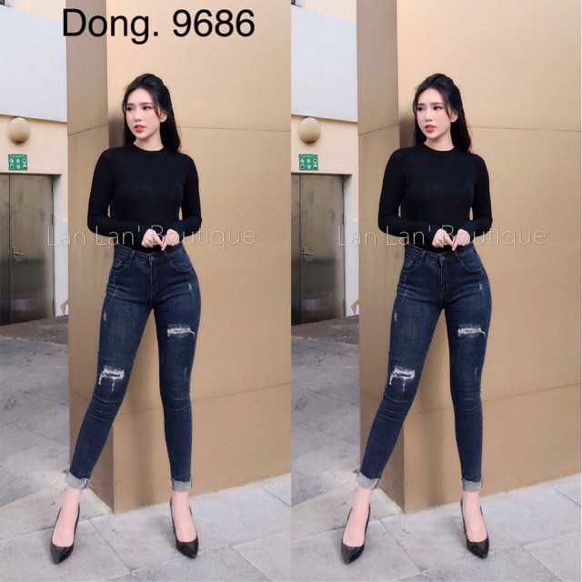 [50kg~95kg] QUẦN JEAN 9 tấc BIG SIZE NỮ vá đắp 2467