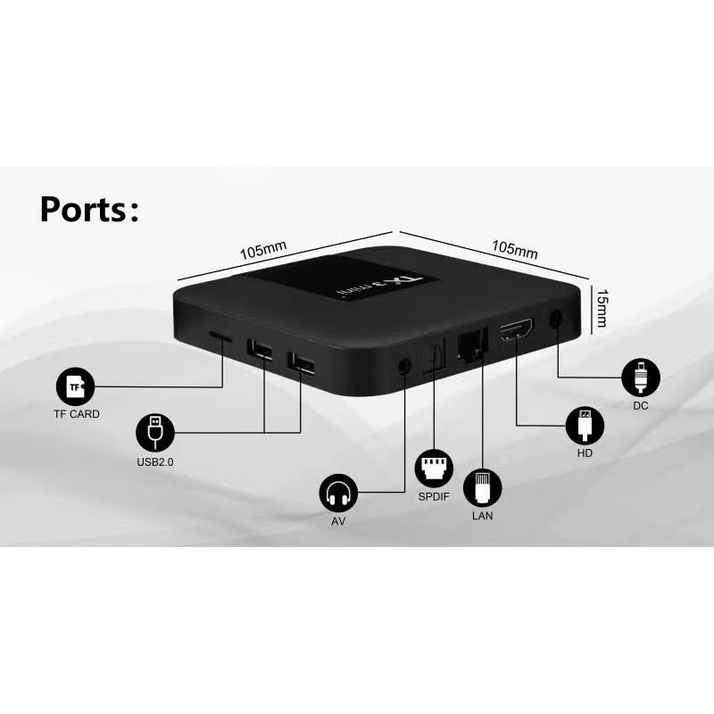 Android TV Box TX3 mini+ Plus 2022 - Ram 4GB, Android 11, Dual Wifi