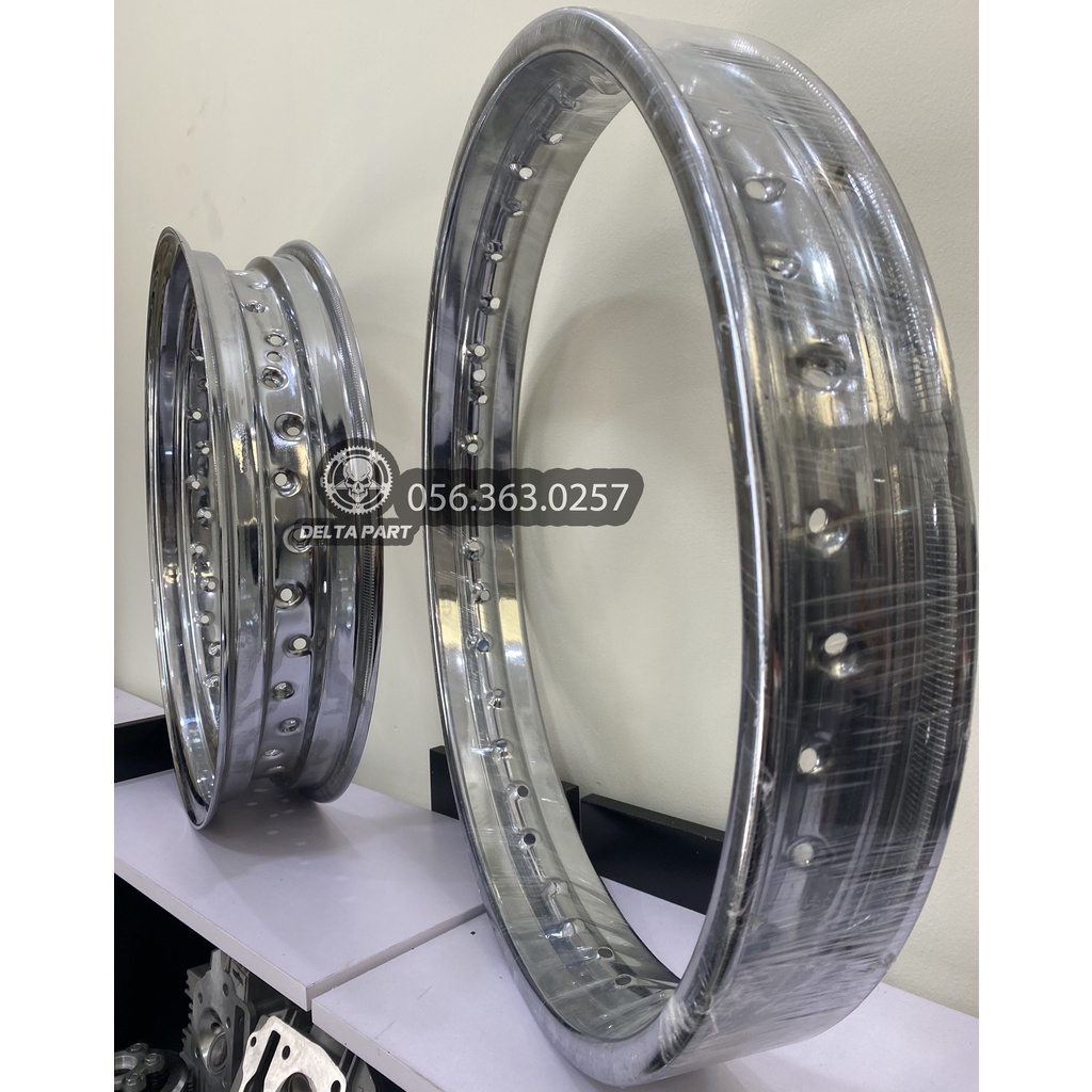 Vành Niềng xe máy - niềng sắt 2.15 x 18, 1.85 x 17, 3.0 x16, 3.0 x17, 3.0 x18  win , cafe racer, GN125, GD110, husky 125