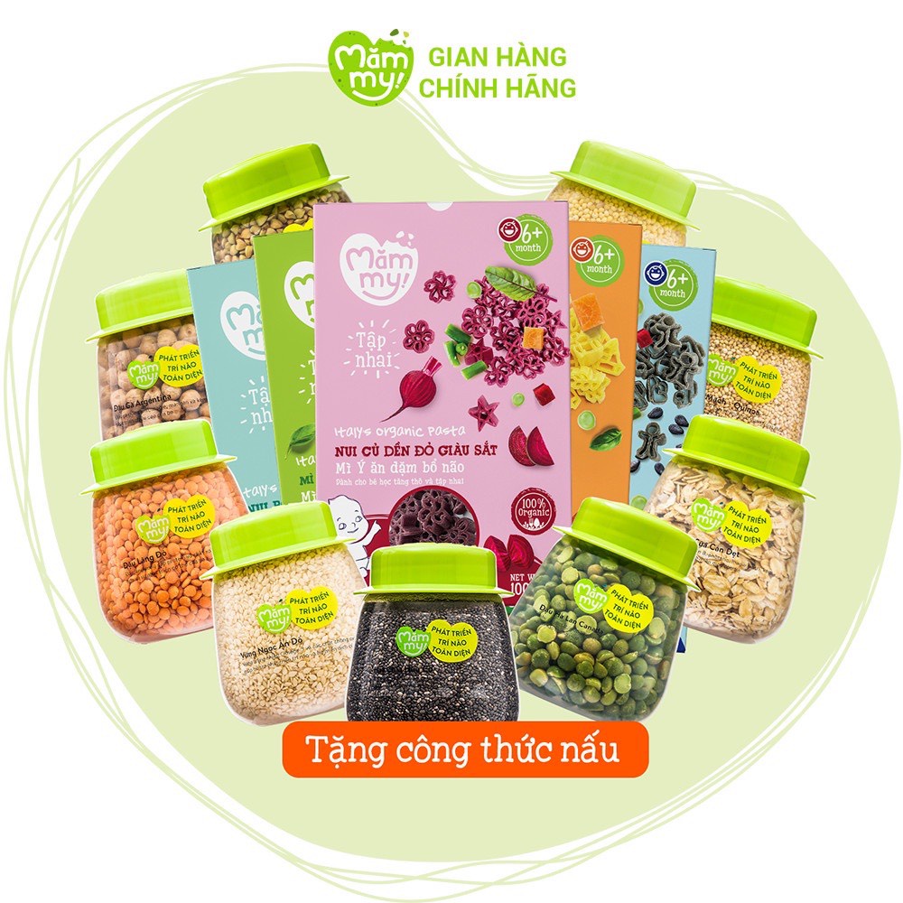 (Set ăn dặm) 9 Loại Hạt Quý Và 5 loại Nui Hữu Cơ Cho Bé Ăn Dặm Dinh Dưỡng Nhập Khẩu Chính Hãng Mămmy
