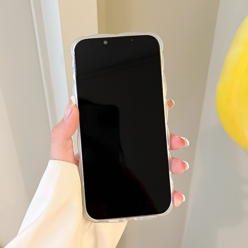 Ốp lưng iphone Ốp Điện Thoại Silicon Trong Suốt Họa Tiết Sóng Biển Lớn Cho Iphone 13Pro 12 6 7 8p xs xr 11P-14 Dinuo case