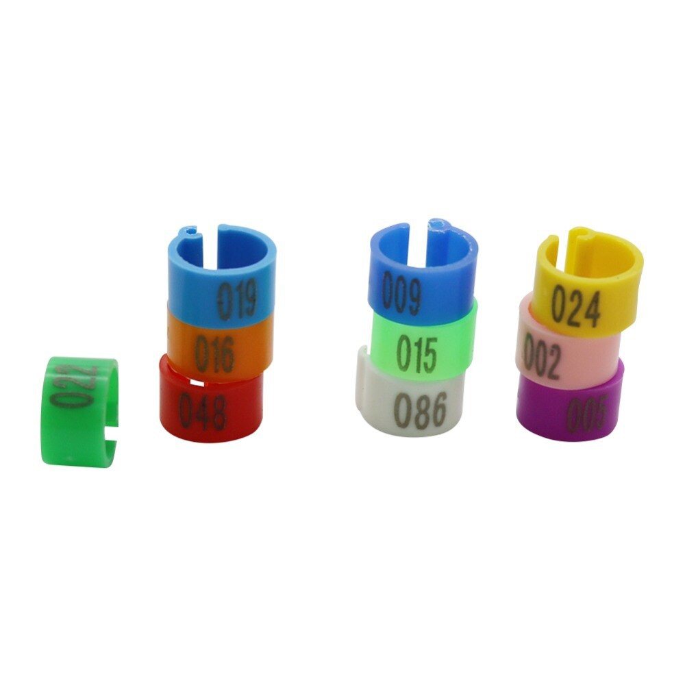 100 Vòng Kẹp Chân Chim Bồ Câu Rộng 8mm Số 001-100