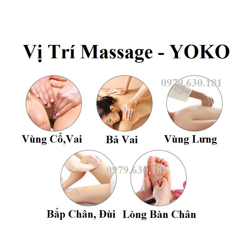 Máy Massage Cổ Vai Gáy Hồng Ngoại YOKO, Đai massage đa năng, massage vai gáy, bụng, Cổ, lưng eo, chân tay