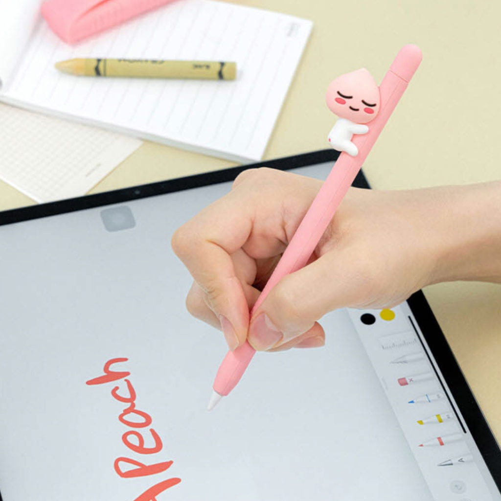 Hộp Đựng Apple Pencil 2 Kèm Hình Các Nhân Vật Kakao Đào / Ryan /Choonsik)