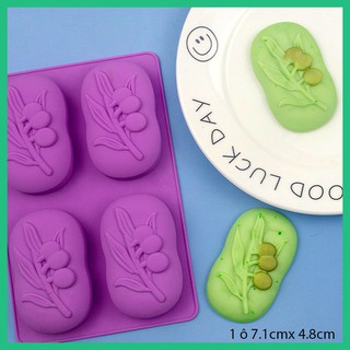 HCM - Khuôn silicon mẫu hình cây Oliu làm xà bông mini, rau câu 2D trang trí, socola