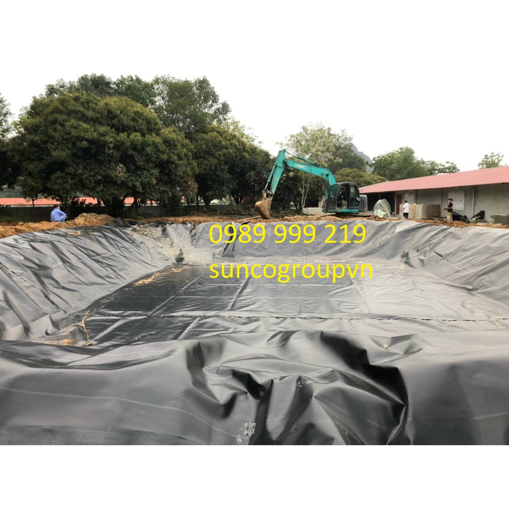 Màng đen hdpe 2 mặt lót be bờ ao-kho Quảng Ngãi 2-Suncogroup việt nam 2021