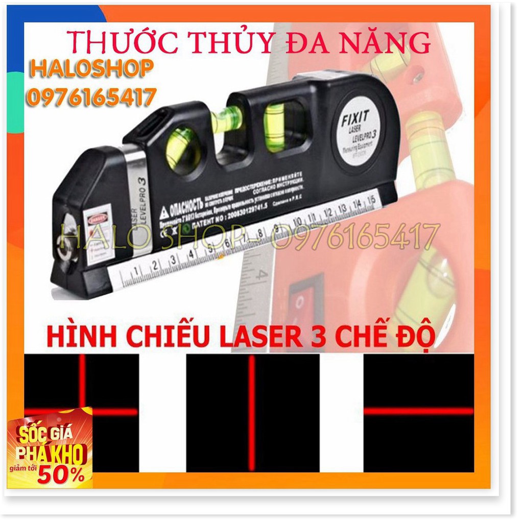 Thước thủy Nivo laser đa năng, Cân mực laser, thước kéo