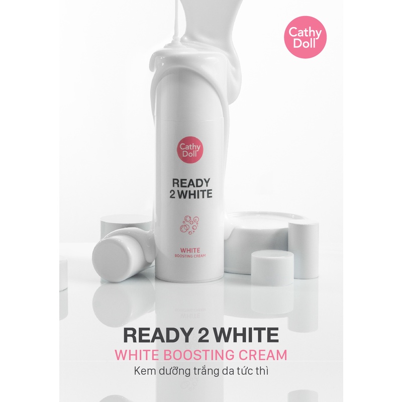 [Date 2024 - Thái Lan] Kem dưỡng trắng da mặt Cathy Doll Ready 2 White White Boosting Cream 75ml