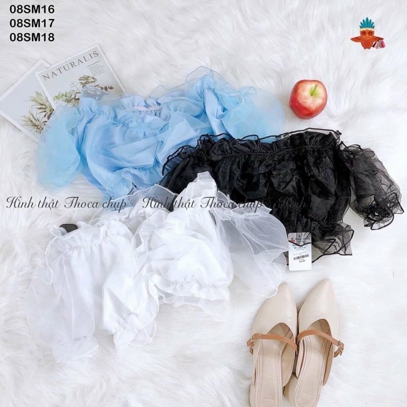 ÁO voan kiến rút ngực ,áo croptop HOT