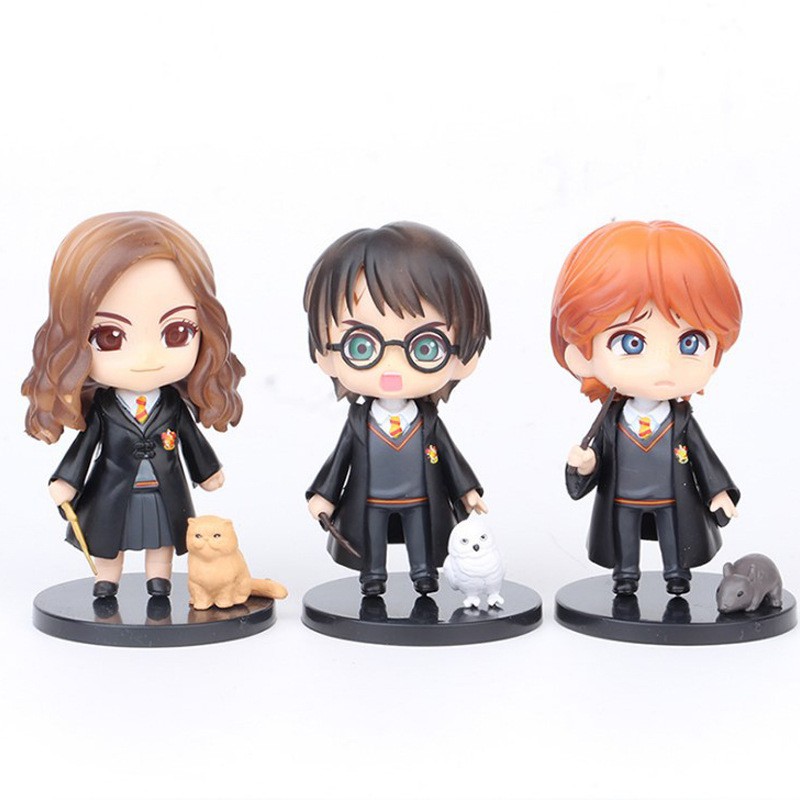 Combo 3 Mô hình chibi MINI FIGURE HARRY POTTER - RON - HERMIONE