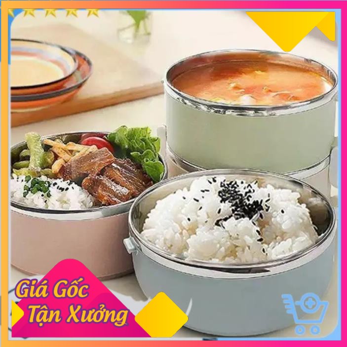 Hộp Mang Cơm, Cặp Lồng Cơm 2 Tầng Ruột Inox Lunch Box, Siêu Tiện Dụng, Giữ Nhiệt Cực Kỳ Hiệu Quả - BX
