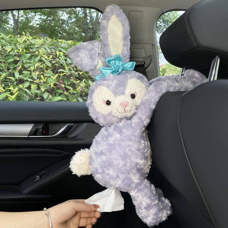 Hộp Đựng Khăn Giấy Hình Thỏ Stella Lou Dễ Thương Treo Xe Hơi