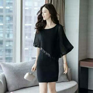 Đầm suông viền kim sa .
