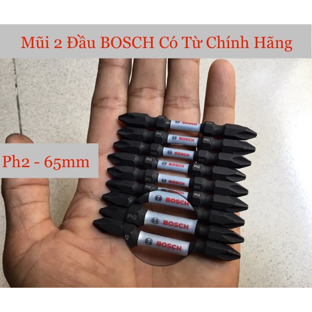 [GIÁ HUỶ DIỆT] Mũi Vít 2 Đầu BOSCH Chính Hãng Có Từ Ph2 65mm