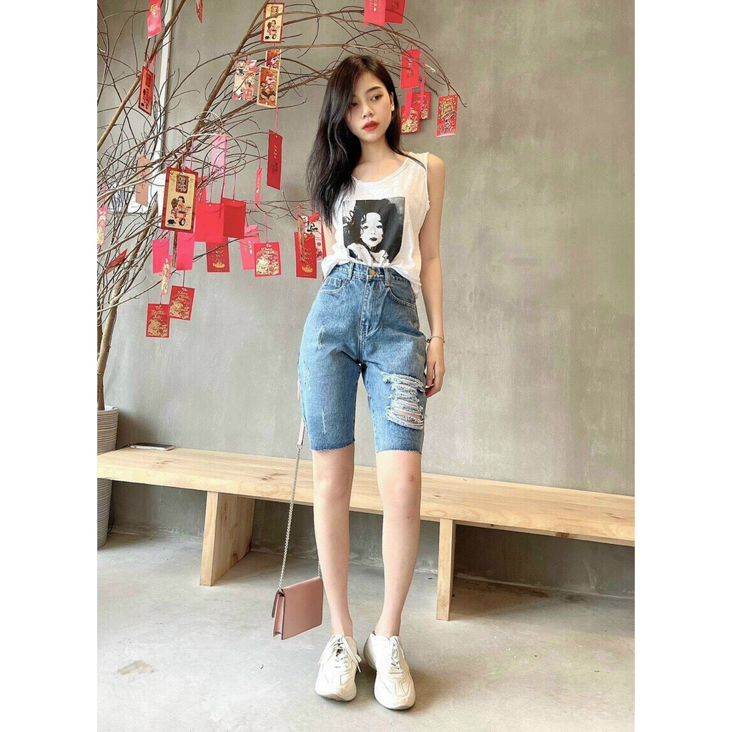 Quần ngố nữ rách PHUONGNAMSHOP cao cấp HOT TREND HTB28Z