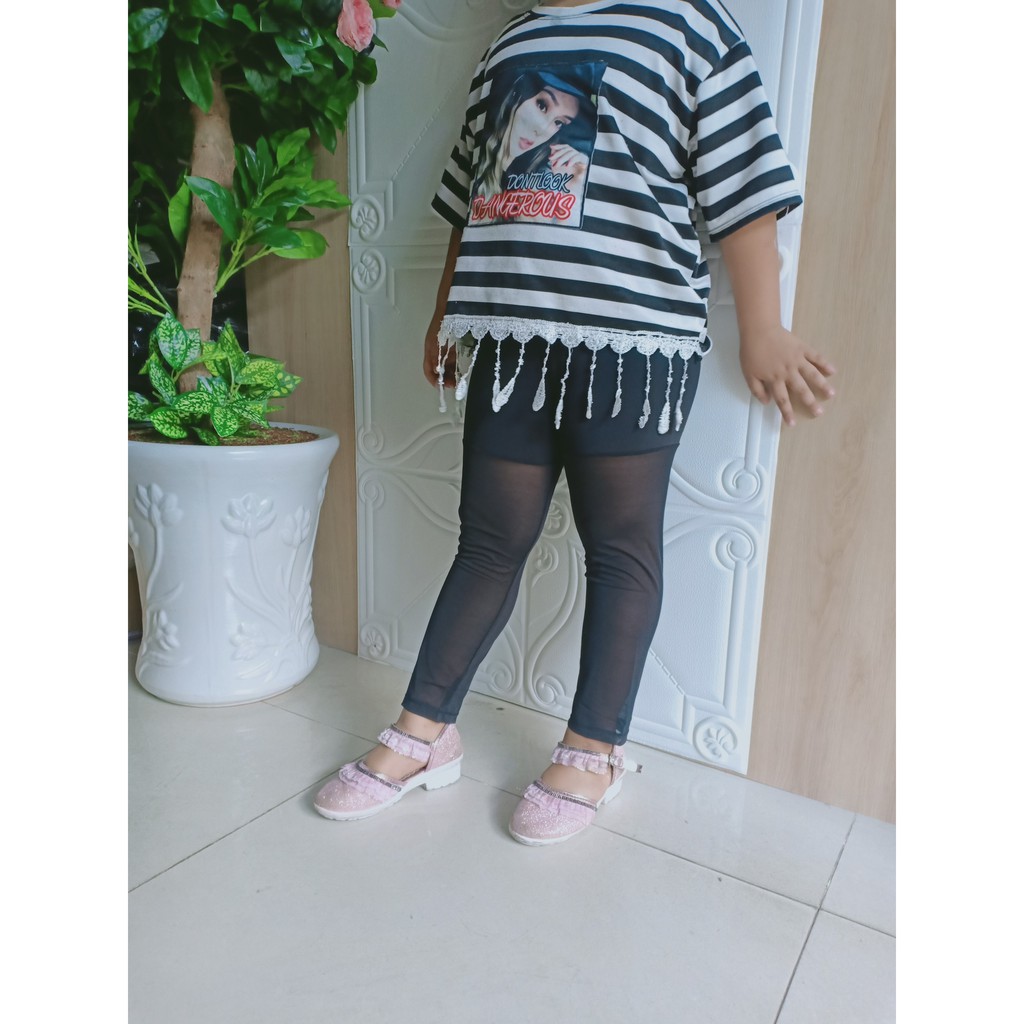 quần tập/quần legging bé gái 25-50kg ( 4 - 14 tuổi) MS: G1