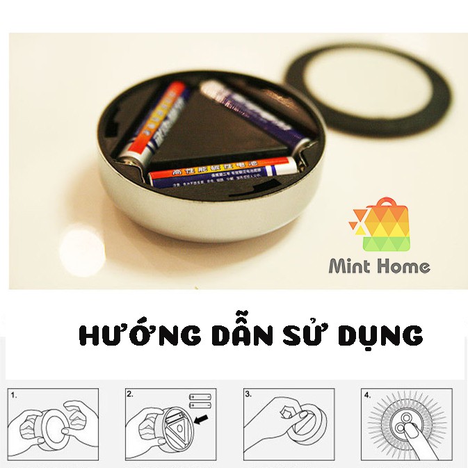 Đèn ngủ led cảm ứng chạm dán tường không dây, gắn cầu thang, treo tường dùng pin nhà bếp phòng tắm khách ngủ | BigBuy360 - bigbuy360.vn