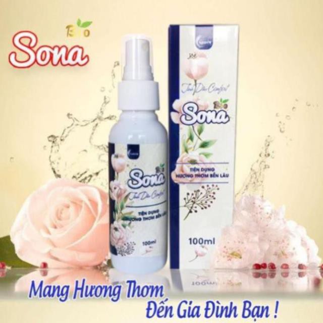 Nước Xịt Xả Vải Khô SoNa - Hương nước hoa Comfort 100ml