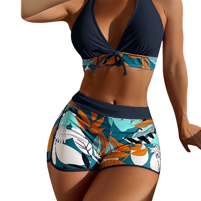 QQ Bộ Đồ Bơi Bikini Thắt Nút Hở Lưng Eo Cao Quyến Rũ Thời Trang Cho Nữ