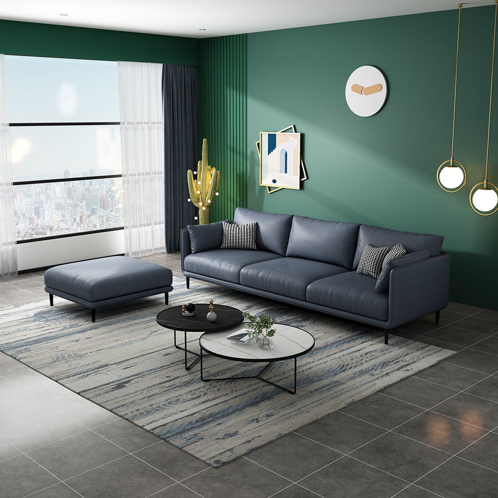 Scandinavian tối giản hiện đại lưới công nghệ nano màu đỏ phòng khách kết hợp hoàn chỉnh giữa sofa căn hộ lớn, vừa