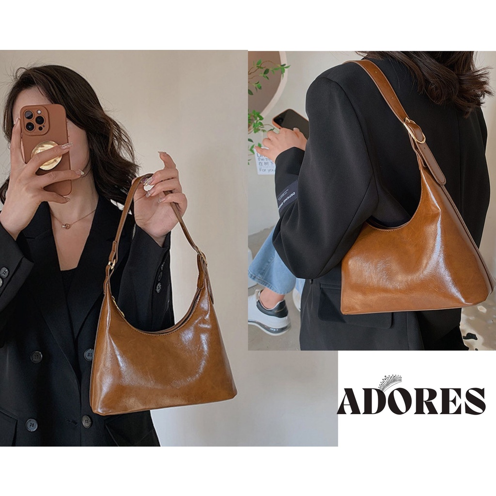 Túi xách nữ công sở kẹp nách dáng thuyền da trơn thời trang B8