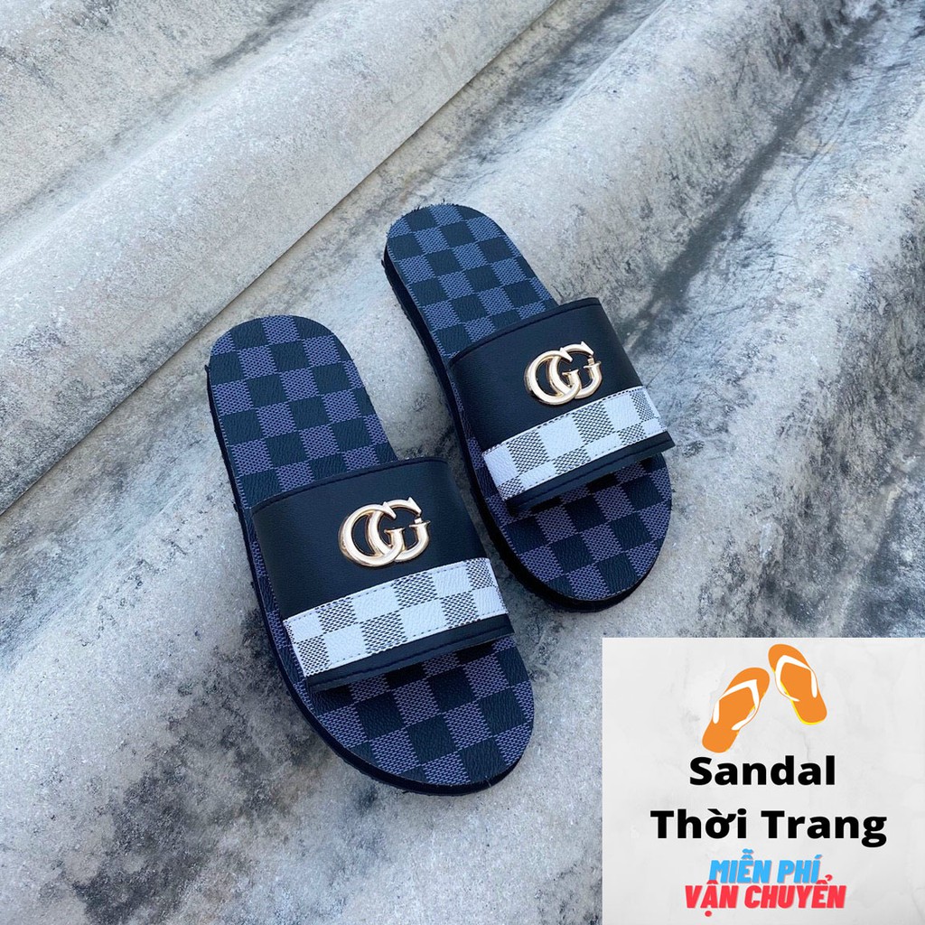 Dép cặp đôi nam nữ nam quai ngang GG Dép nữ giá rẻ Sandal thời trang