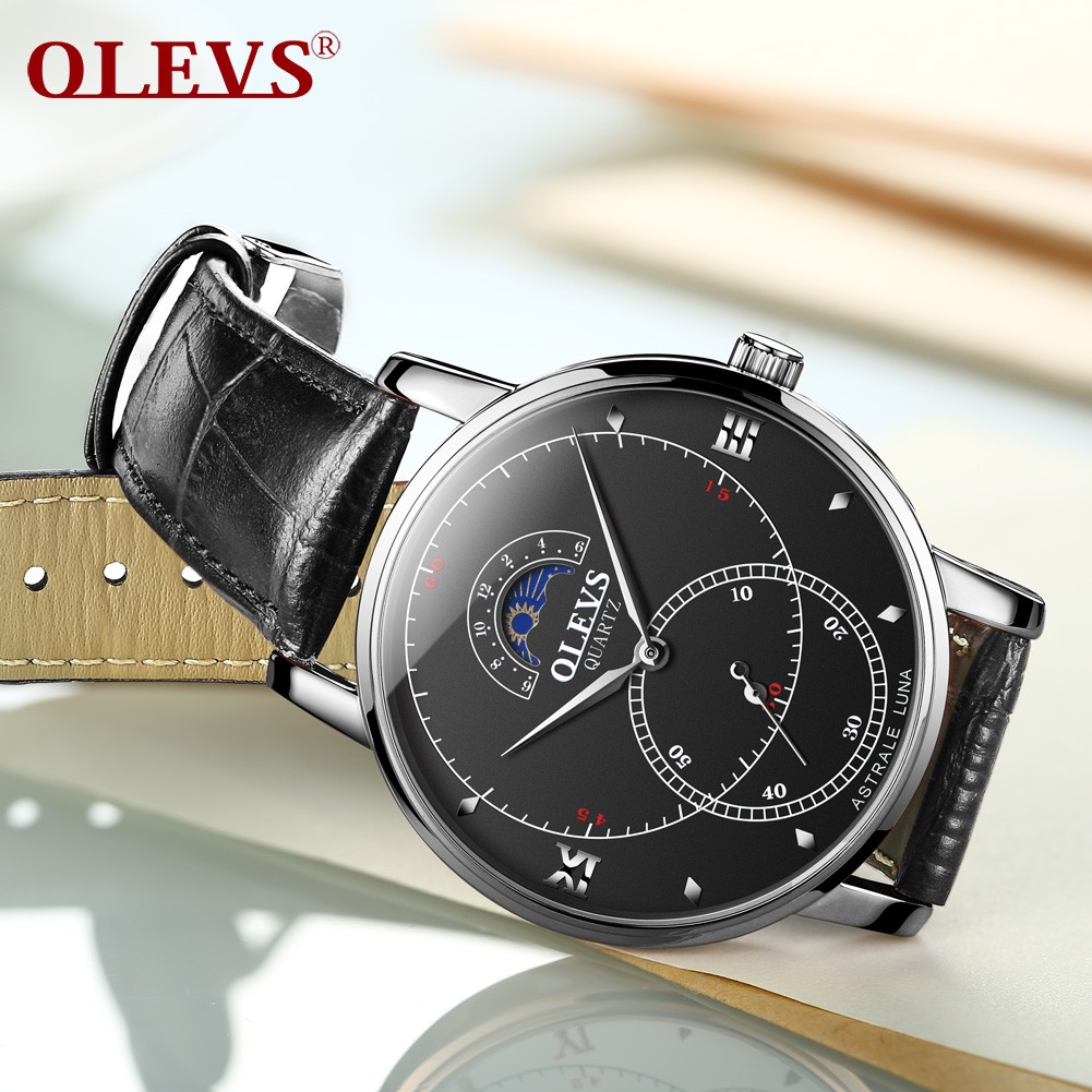 Đồng hồ đeo tay nam Olevs Chorograph 2 mắt sang trọng - L5874G03 - Hàng Chính Hãng